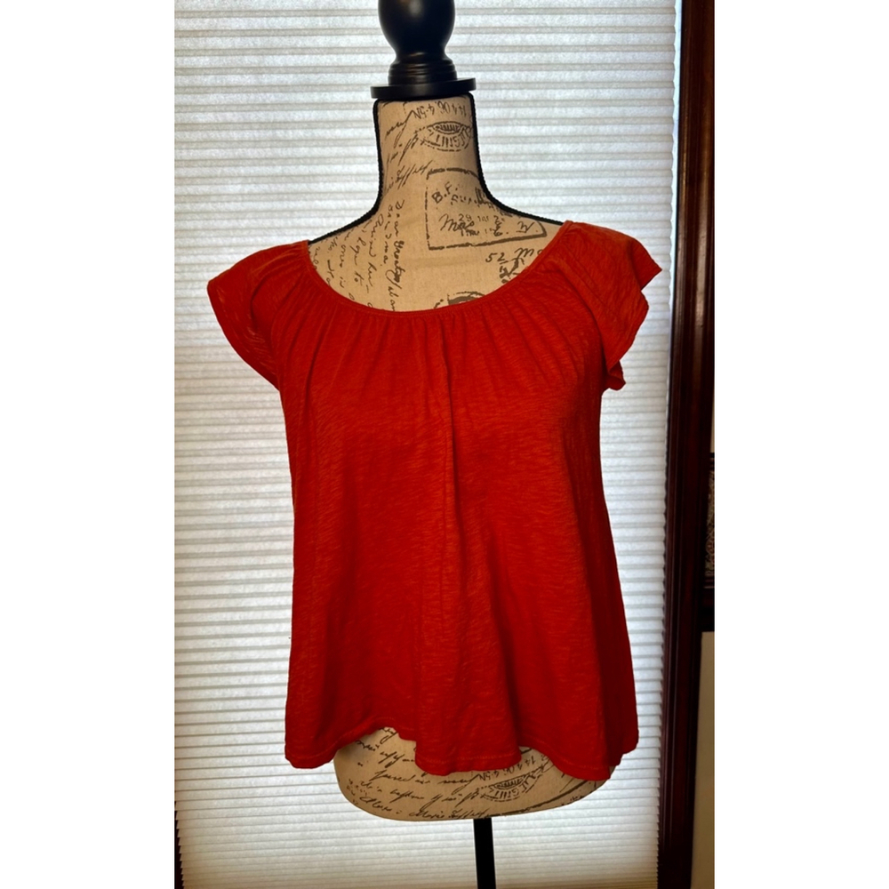 NWT Project Social T Small Grenadine Orange Bodhi Off Shoulder Top